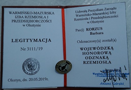 Honorowa Odznaka Rzemiosła dla Budocentrum Ostróda 👏